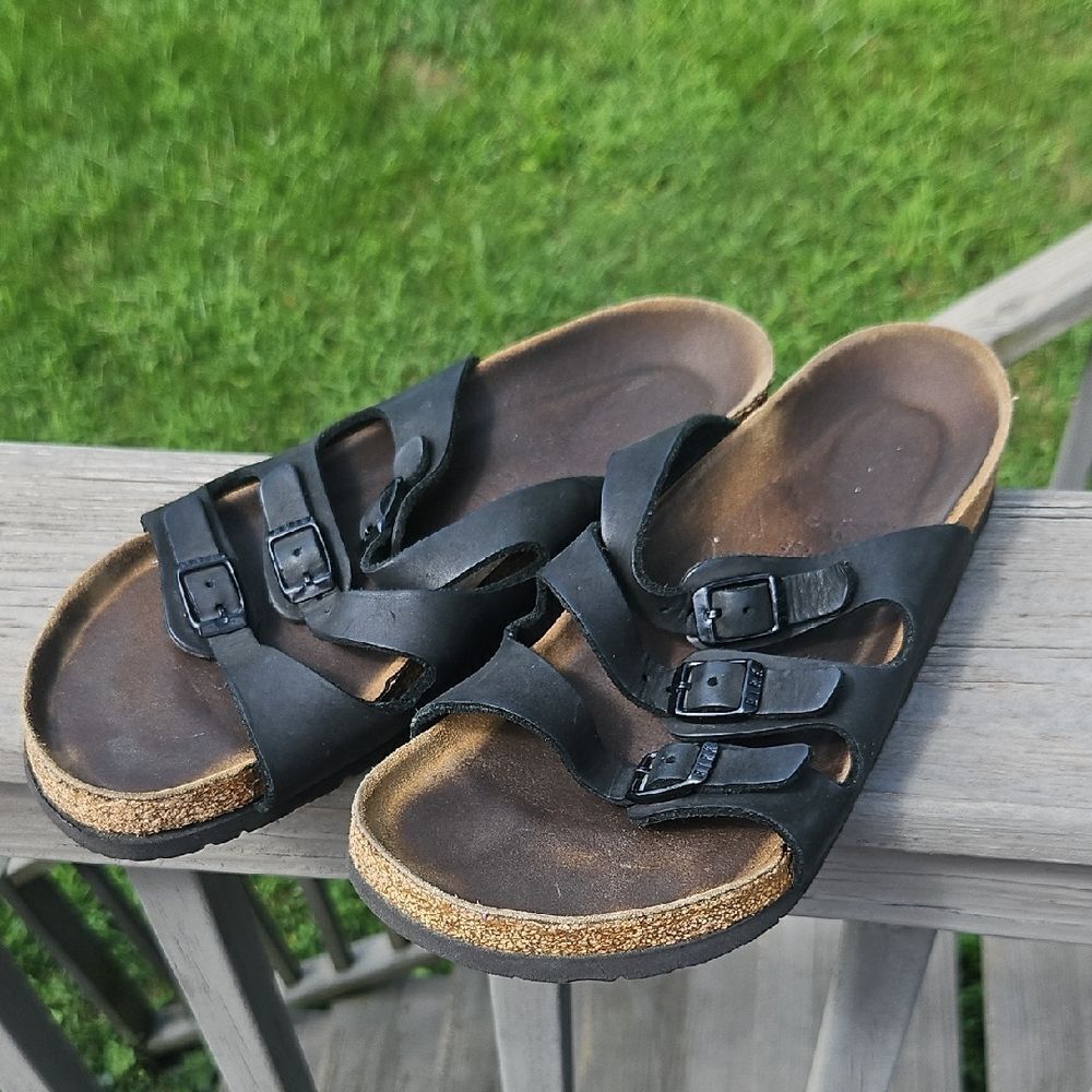 🌿 Birkenstock Florida Sandals | Leather Triple-Strap Comfort | Size 40